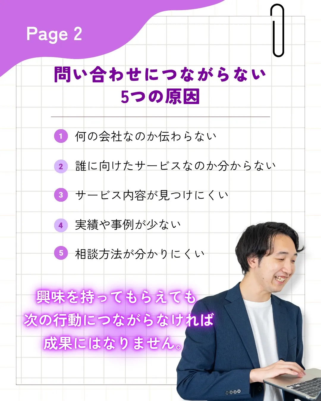 「投稿は頑張っているのに問い合わせが来ない」